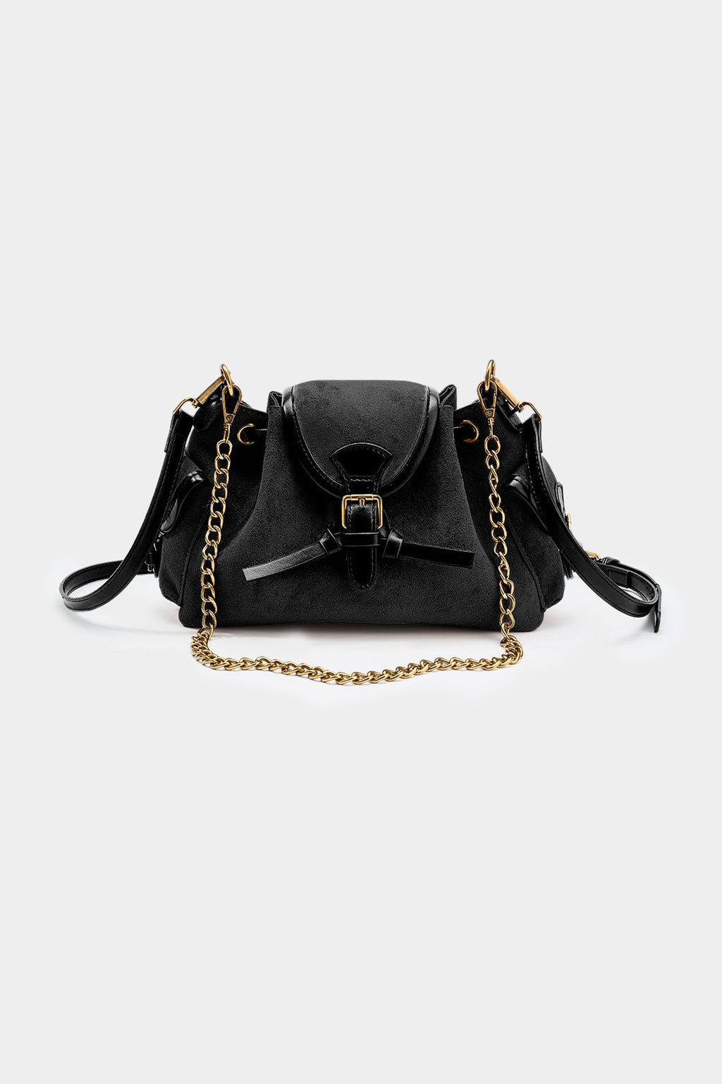 Bags End Suede Patchwork Leather Cross-Body Bag