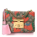 Gucci Padlock Strawberry Small Shoulder Bag – Beige