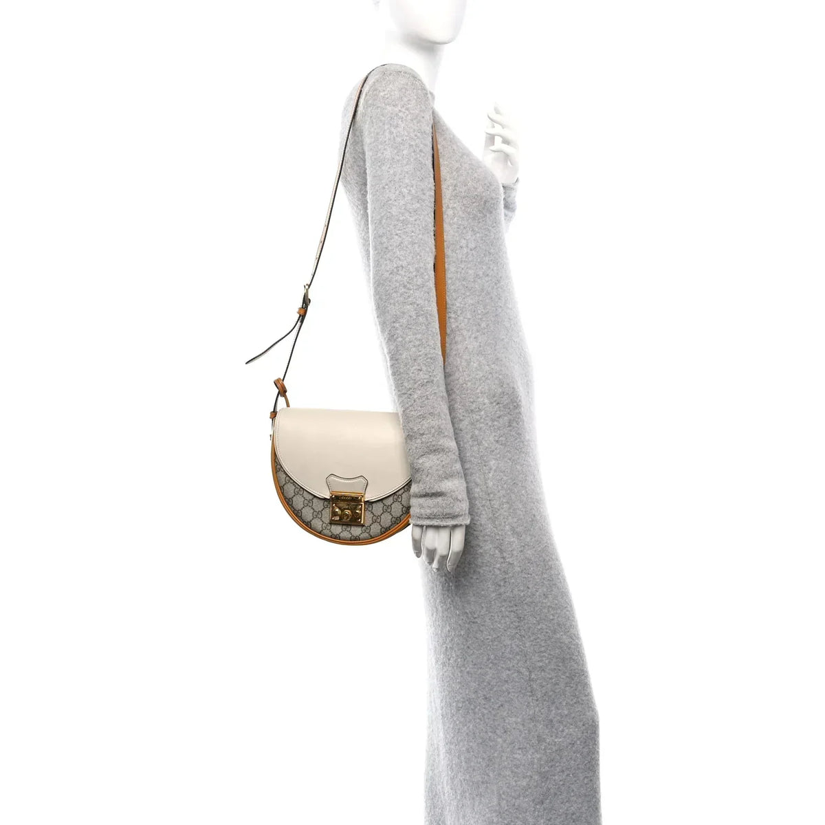 Gucci GG Supreme Monogram Padlock Shoulder Bag – Mystic White