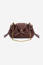 Bags End Suede Patchwork Leather Cross-Body Bag