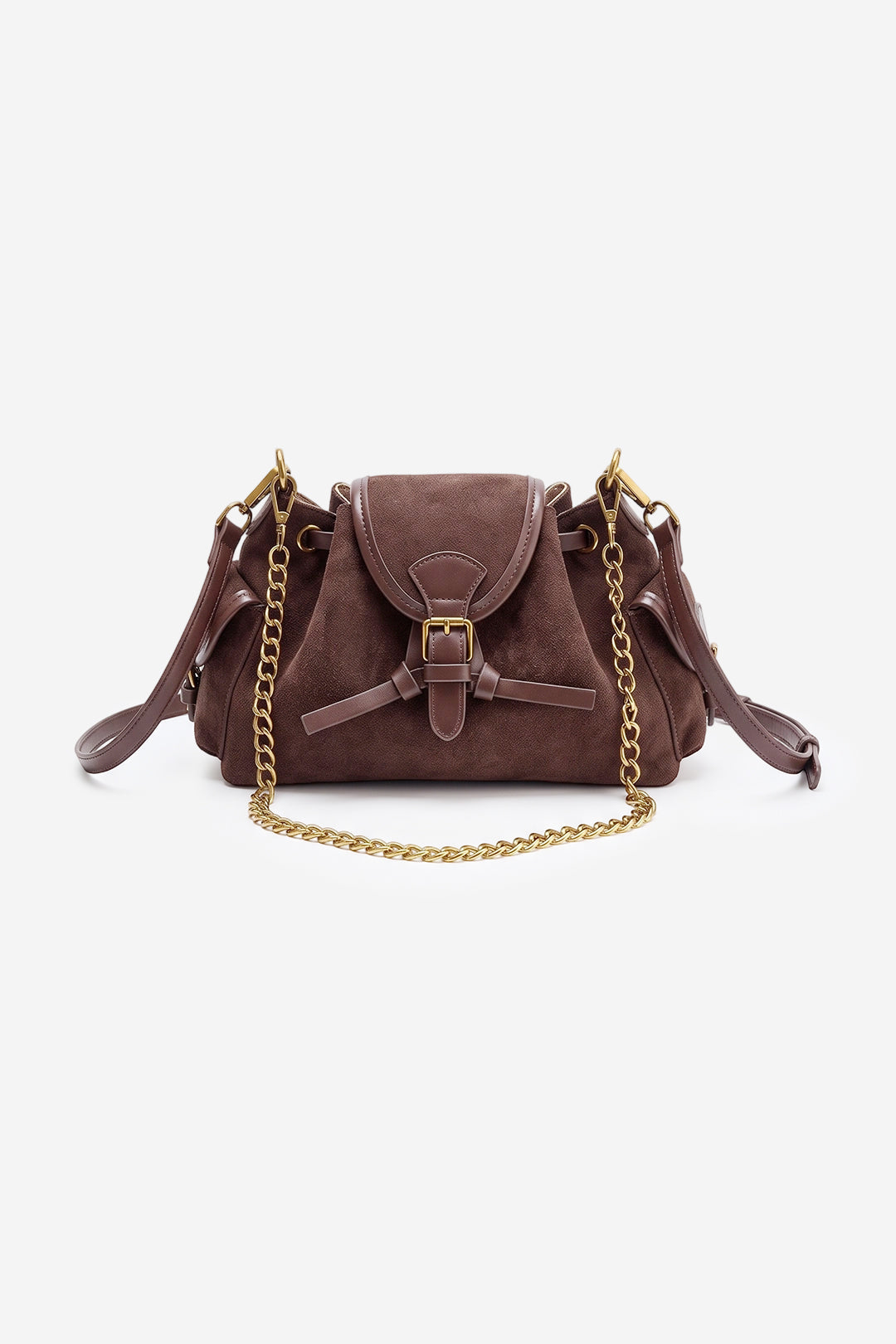 Bags End Suede Patchwork Leather Cross-Body Bag