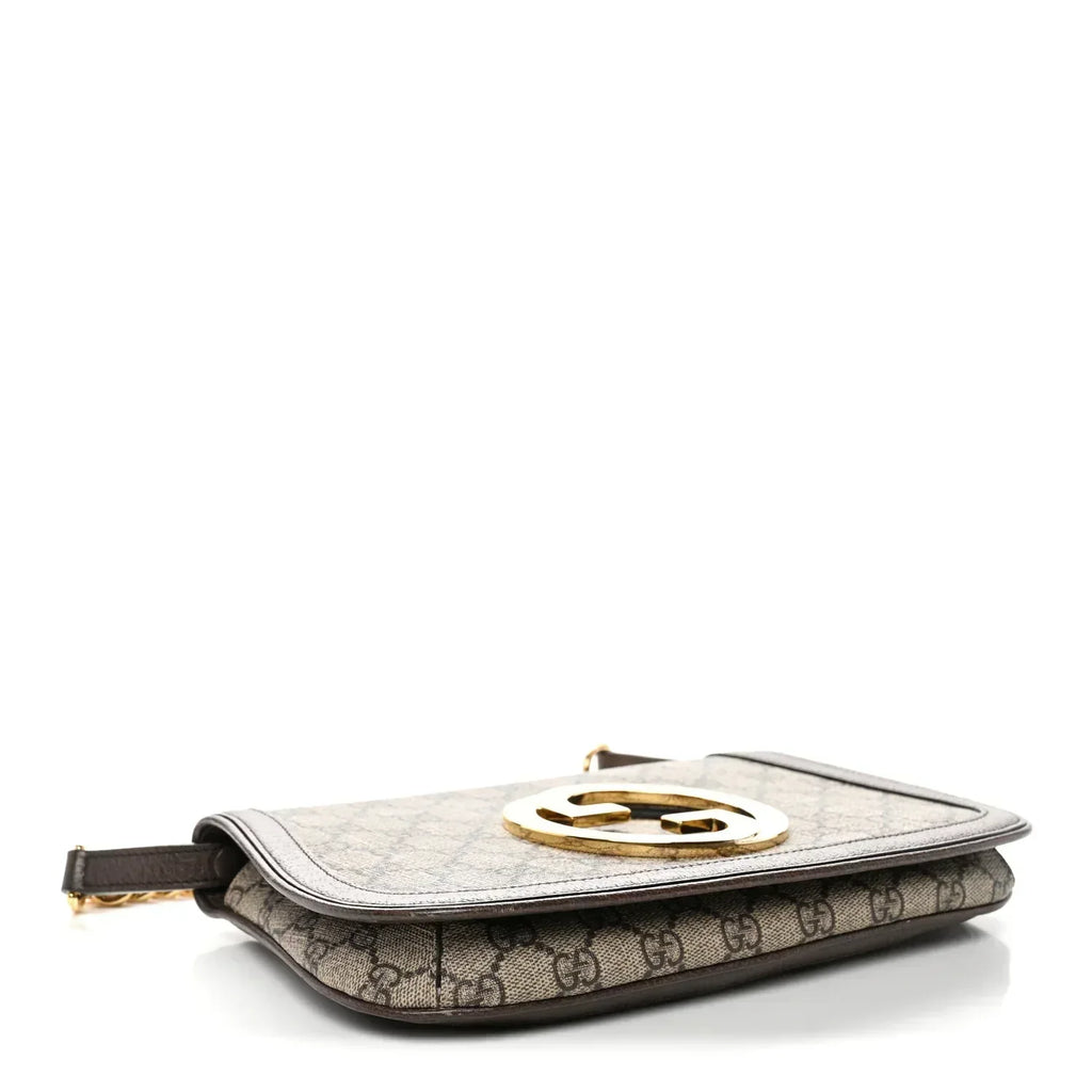 Gucci Blondie Shoulder Bag - Beige in Beige - rear view showing the bag's shape, finish and visible design details.