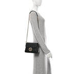 Gucci Dollar Interlocking Chain Bag - Black in Black - detail view 9 showing the bag's shape, finish and visible design details.