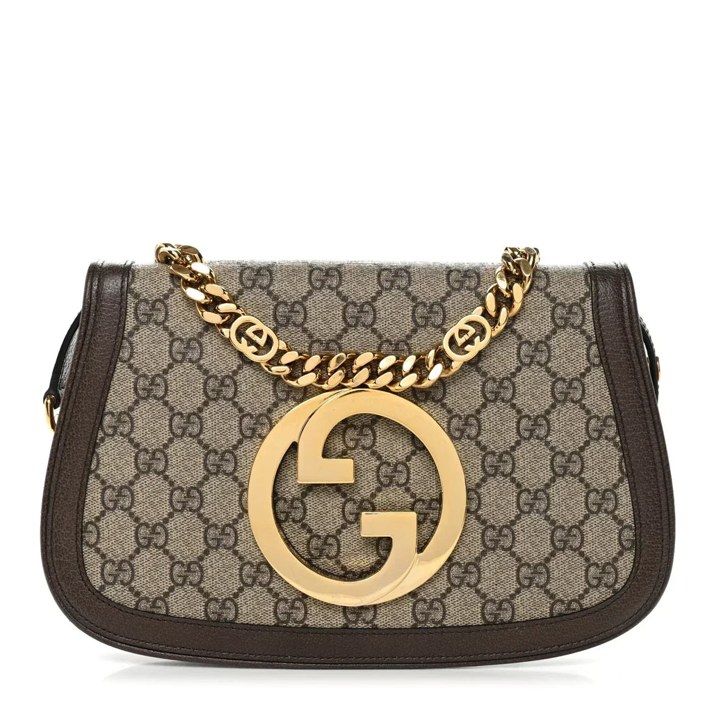 Gucci Blondie Shoulder Bag - Beige in Beige - front view showing the bag's shape, finish and visible design details.