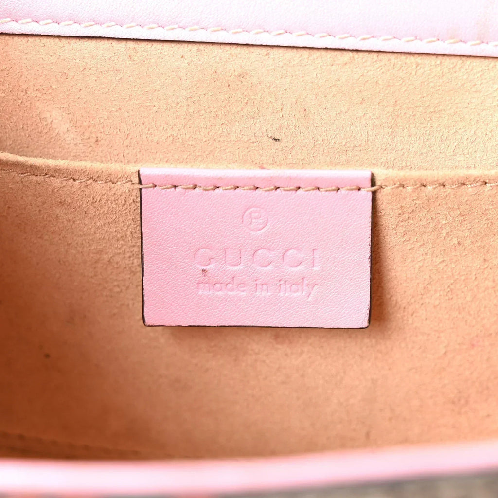 Gucci Padlock Strawberry Small Shoulder Bag – Beige