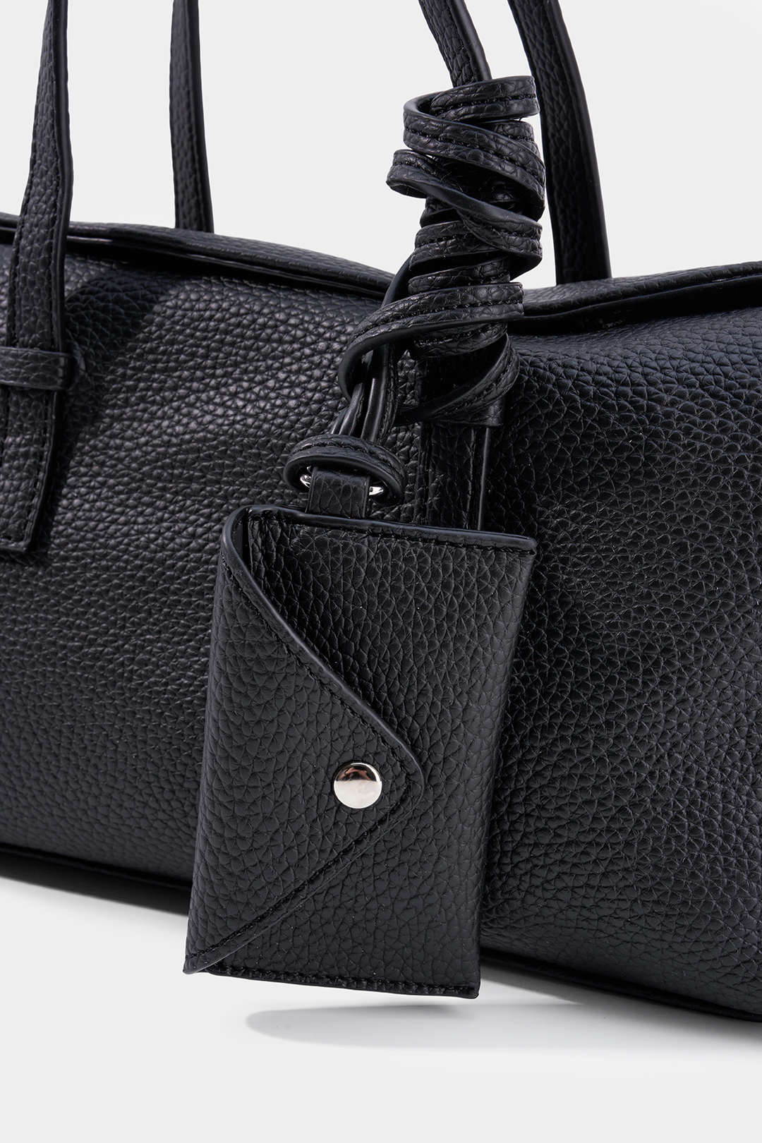 Bags End Solid Faux Leather Shoulder Bag