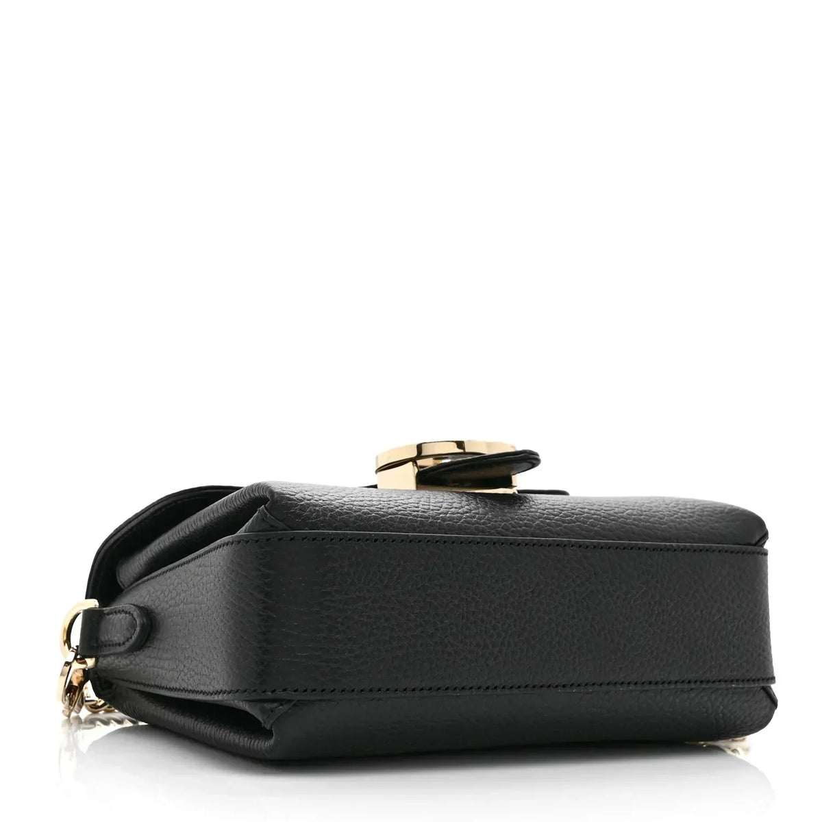 Gucci Dollar Interlocking Chain Bag - Black in Black - rear view showing the bag's shape, finish and visible design details.