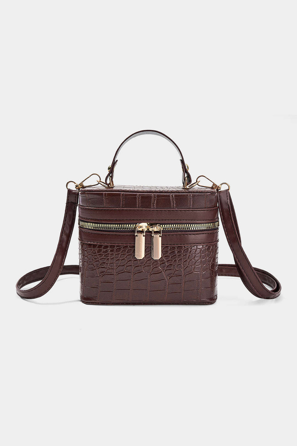 Bags End Faux Leather Zipper Bag