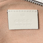 Gucci Azalea Marmont Round Mini Shoulder Bag - White in White - detail view 6 showing the bag's shape, finish and visible design details.