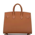 back view of Hermès Birkin Sellier 25 Gold Veau Madame
