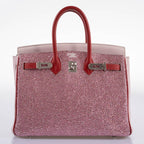Flap stitching detail showcasing Hermes craftsmanship