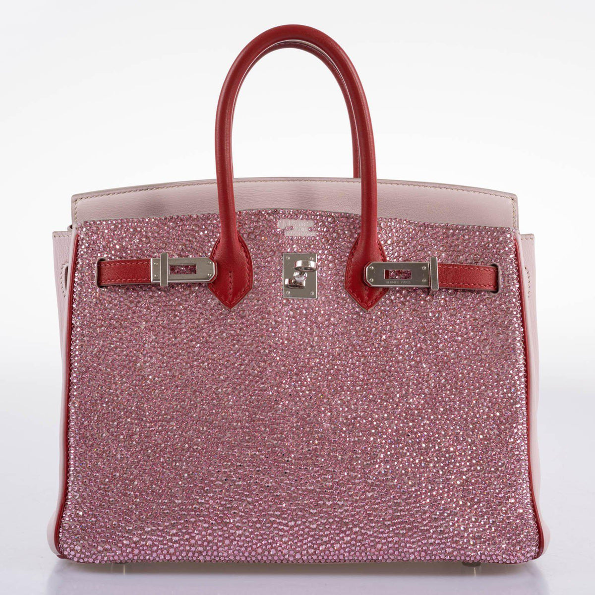 Flap stitching detail showcasing Hermes craftsmanship