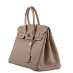 Hermes Birkin 35 Gris Tourterelle Togo with Palladium Hardware, palladium hardware on Gris Togo Birkin 35