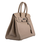Hermes Birkin 35 Gris Tourterelle Togo with Palladium Hardware, Birkin 35 in Gris Tourterelle leather