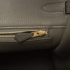 Hermes Vert de Gris Togo Birkin 35cm Gold Hardware, Birkin 35cm handle stitching in Vert de Gris Togo leather