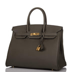 Hermes Vert de Gris Togo Birkin 35cm Gold Hardware, gold hardware on Birkin 35 bag