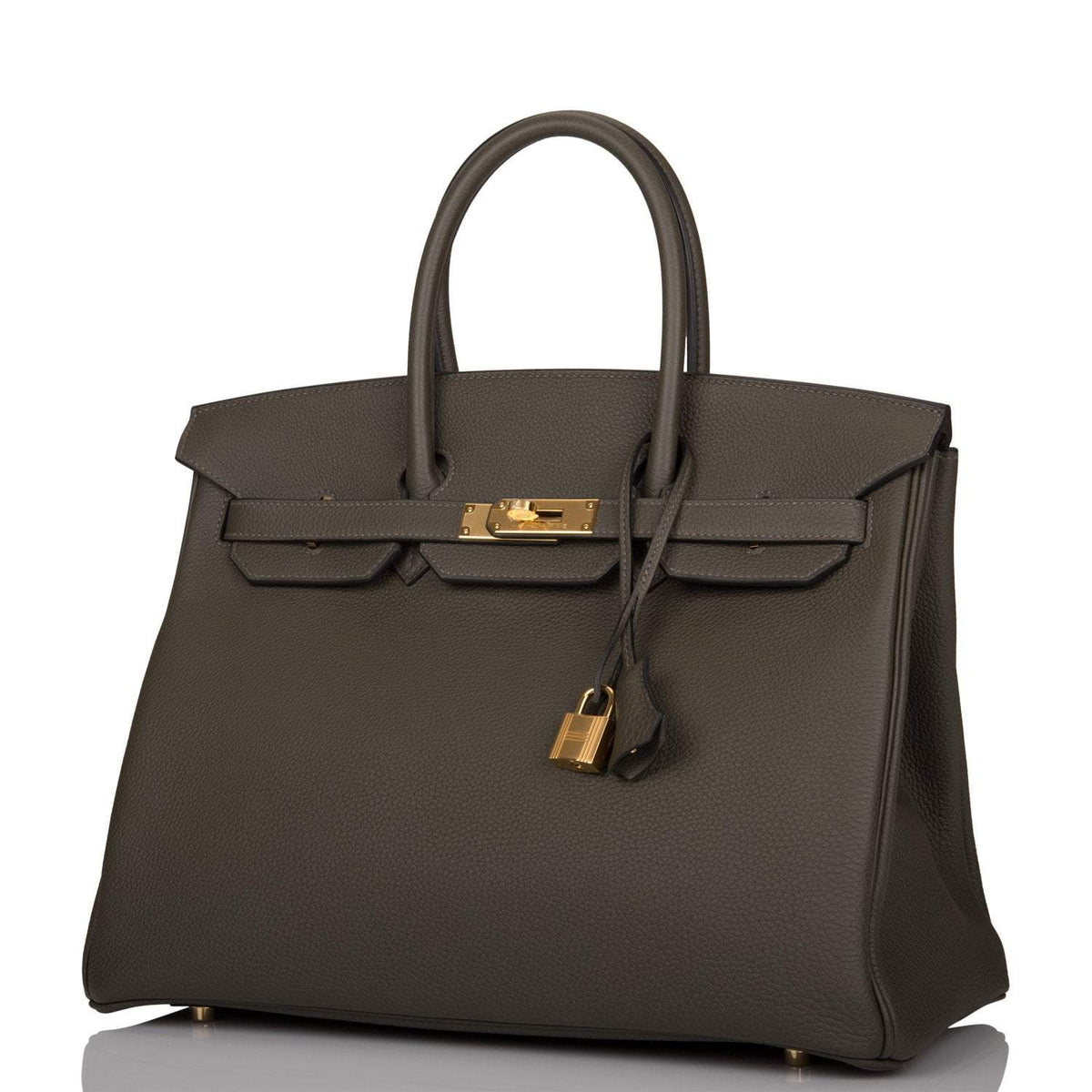 Hermes Vert de Gris Togo Birkin 35cm Gold Hardware, gold hardware on Birkin 35 bag