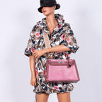 Hermes Unique HSS Kelly 32 Sellier Rose Indienne Doblis Suede & Mauve Lizard with Palladium Hardware - 2012, N Square - product image 6