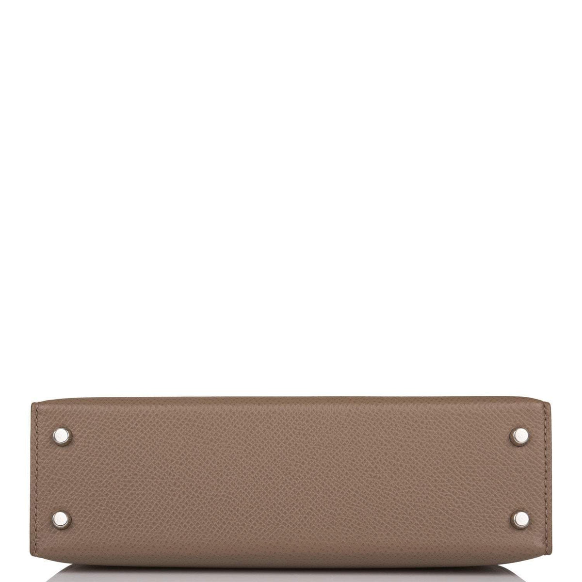 Top view showing flap and rolled handle on Kelly 20 Tri-Color