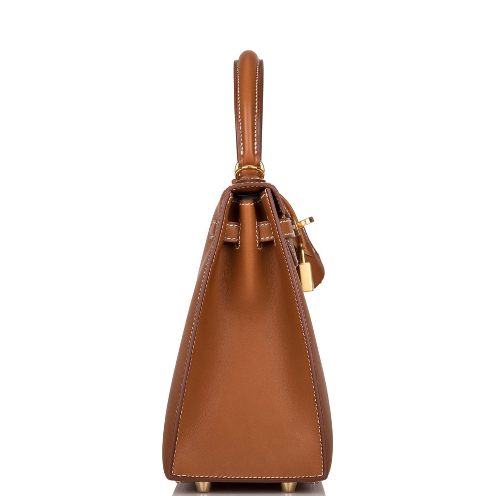 Rolled handle detail on Hermes Kelly 25 Barenia