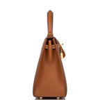 Rolled handle detail on Hermes Kelly 25 Barenia