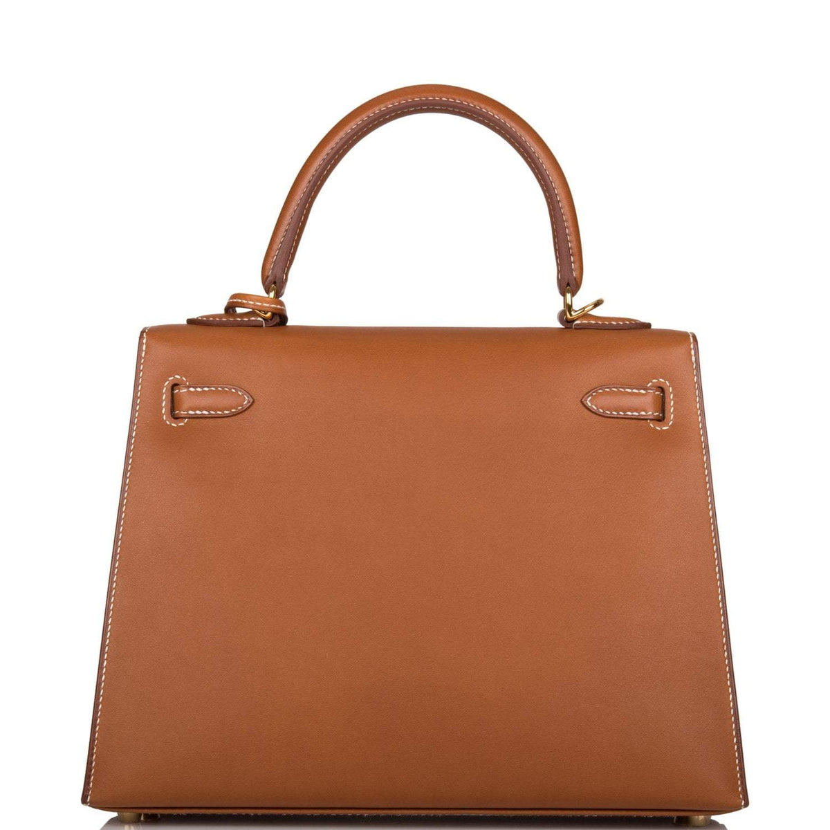 Interior view of Hermes Kelly Sellier 25 Fauve Barenia