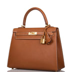 Side profile of Kelly Sellier 25 in Barenia leather