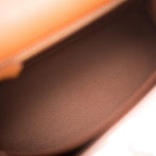 Top-down view of Hermes Kelly Sellier 25 in Fauve Barenia