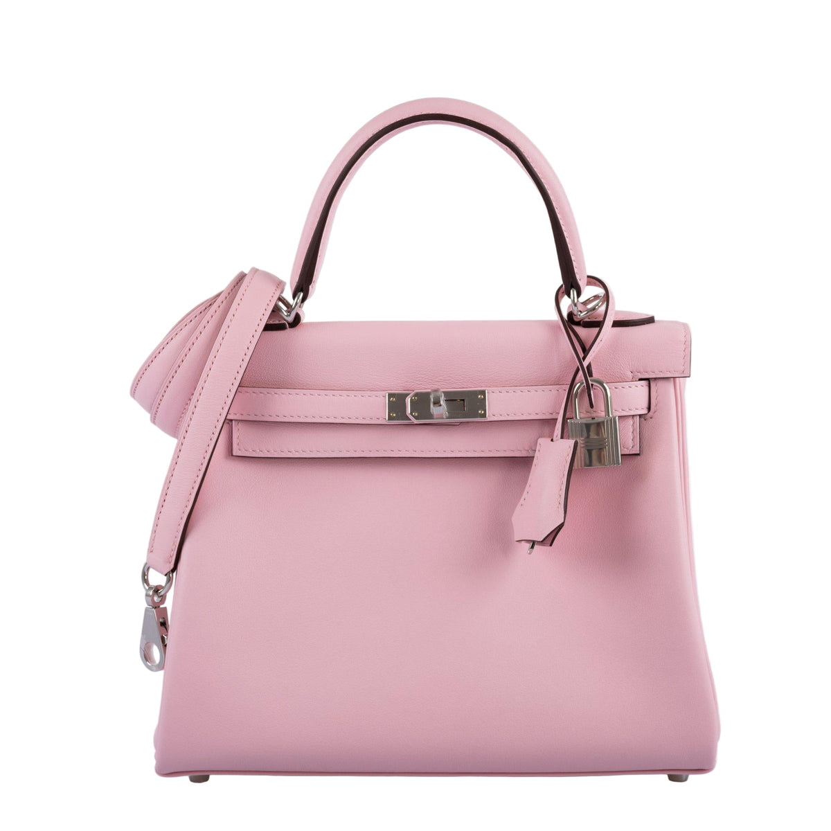 The Rose Sakura handbag displayed upright, showcasing its shape