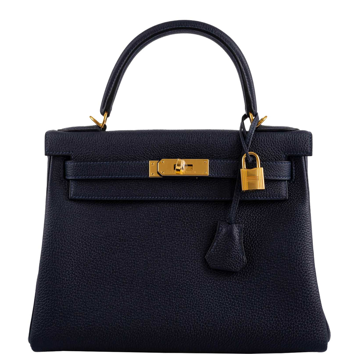Hermes Kelly 25 Sellier handbag in Bleu Brume Epsom leather with palladium hardware