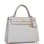 Side profile of Hermes Kelly Sellier 25 Epsom leather bag