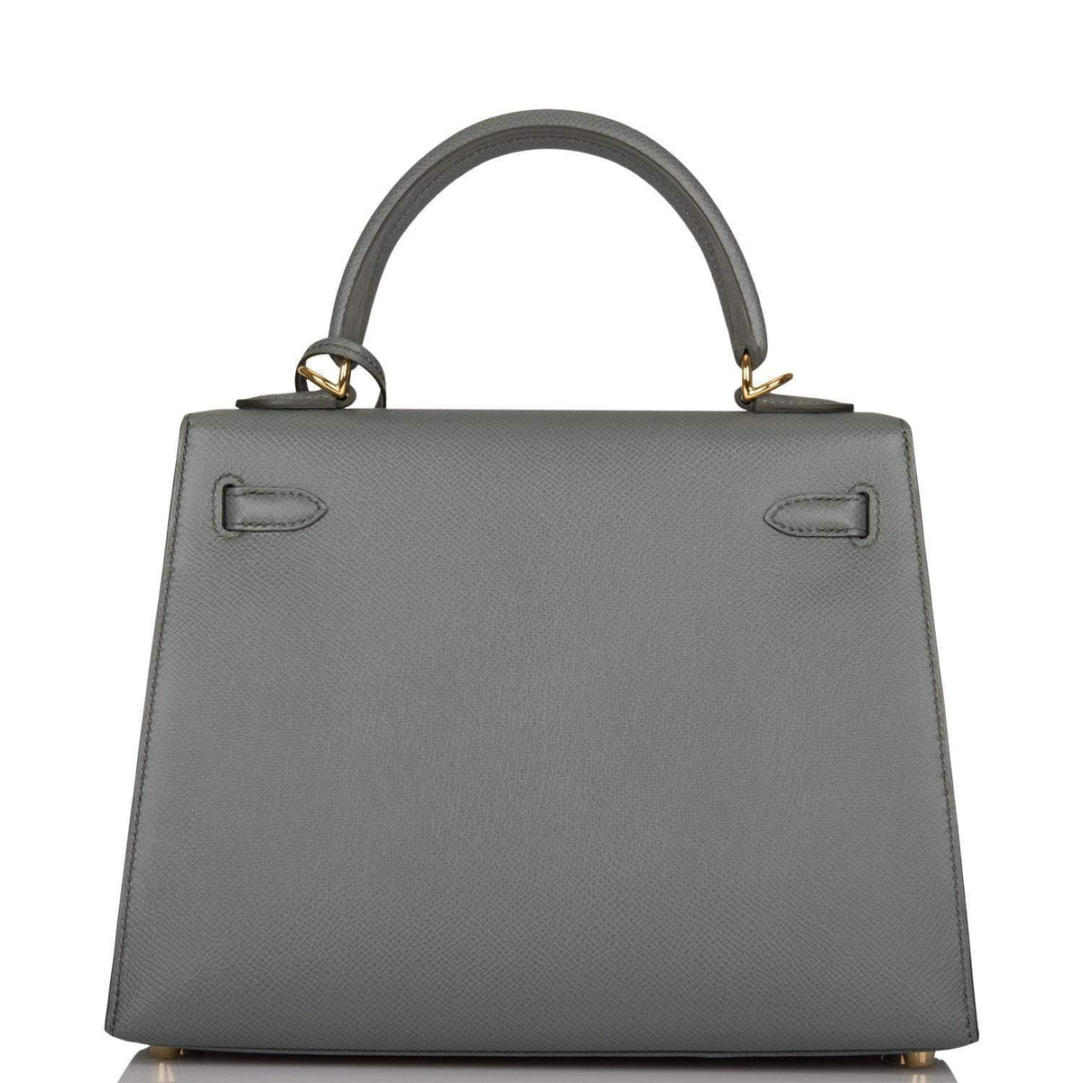 Top angle of Kelly 25 showing rolled handle and flap closure