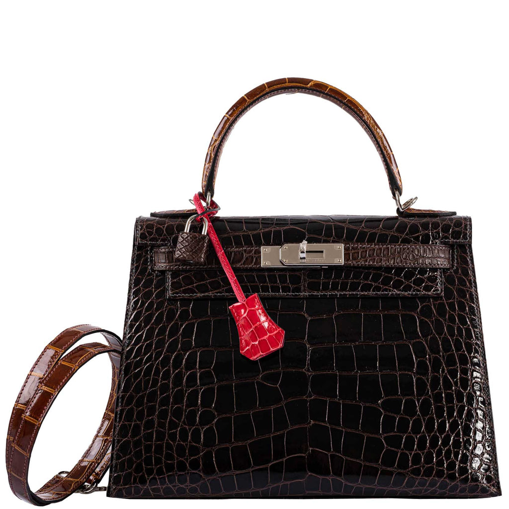 The interior of the bag, showing the Miel leather lining