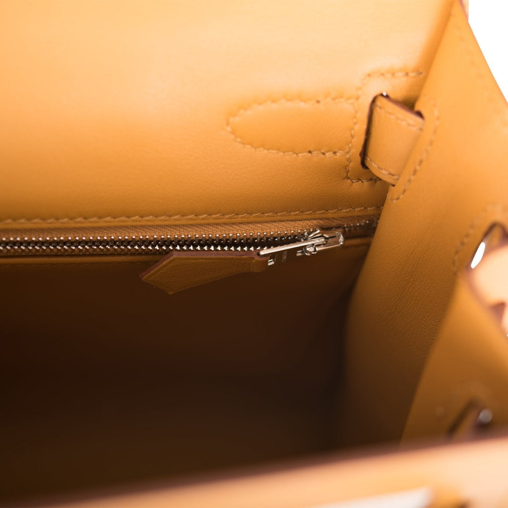 Hermes Sesame Toile and Swift Sellier Kelly 28cm Palladium Hardware, Palladium toggle hardware on Sesame Kelly