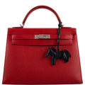 Hermes Kelly 32 Rouge Casaque Epsom, Kelly 32 handbag in Rouge Casaque Epsom leather with palladium hardware.