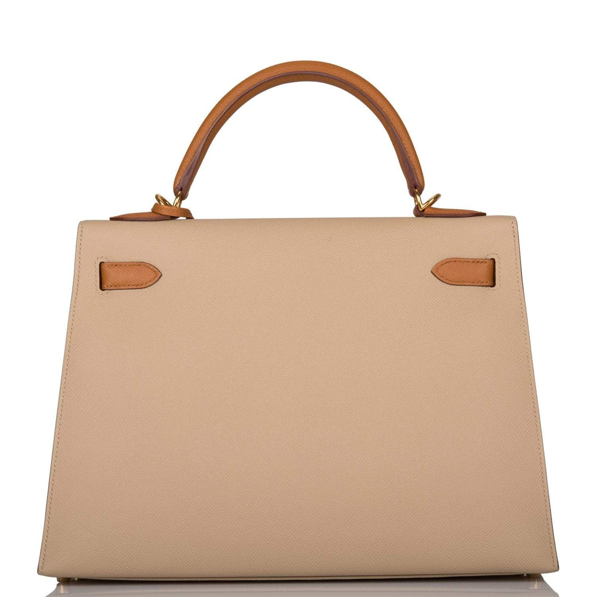 Hermes Kelly 32 Sellier two-tone Trench and Gold Epsom leather bag with gold-tone hardware, product photo 4