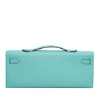 Hermès Kelly Cut Clutch Bag Blue Atoll