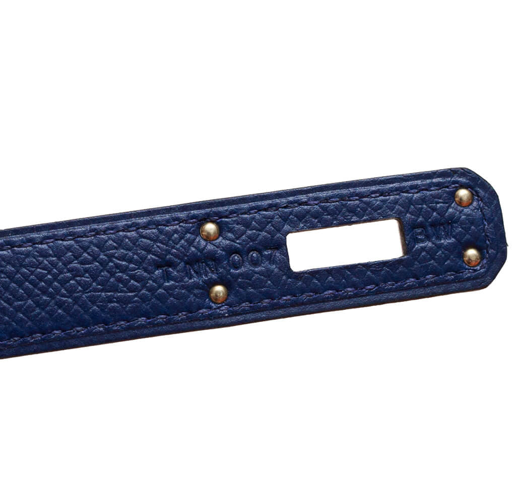 Hermès Kelly Cut Clutch Bag Blue Epsom Leather