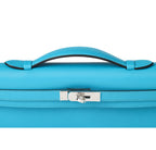 Hermès Kelly Cut Bag Turquoise Swift