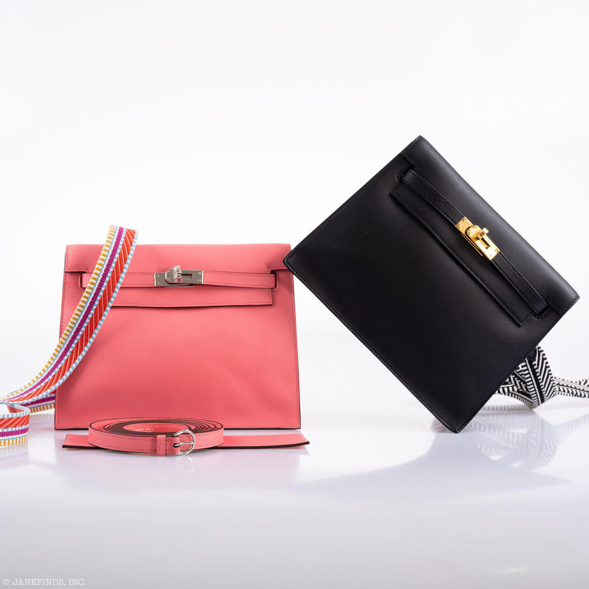 Hermes Kelly Danse II Rose D'ete Evercolor leather Palladium Hardware - 2020, Y - hardware detail