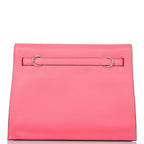Hermes Rose Azalee Evercolor Kelly Danse Palladium Hardware, the smooth texture of the Evercolor leather