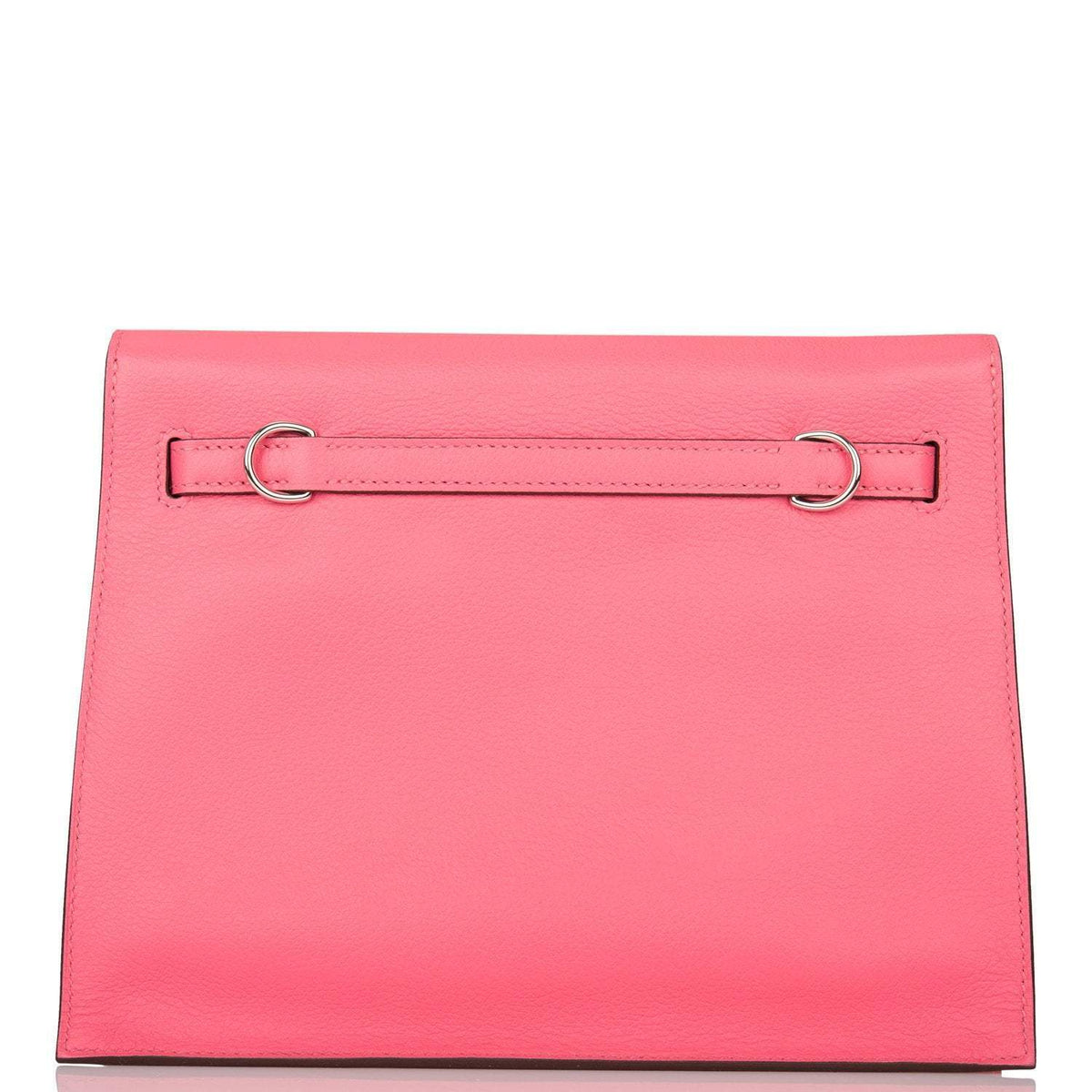 Hermes Rose Azalee Evercolor Kelly Danse Palladium Hardware, the smooth texture of the Evercolor leather
