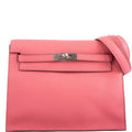 Hermes Kelly Danse II Rose D'ete Evercolor leather Palladium Hardware - 2020, Y - front view