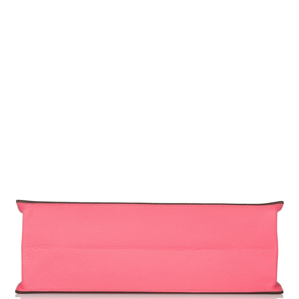 Hermes Rose Azalee Evercolor Kelly Danse Palladium Hardware, product detail view 6