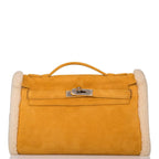 Front view of Hermes Kelly Muff in sable doblis and shearling