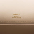 Hermes Kelly Pochette Beton Ostrich Gold Hardware - interior detail