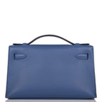 Hermes Kelly Pochette Blue Brighton Swift Palladium Hardware - product image 4
