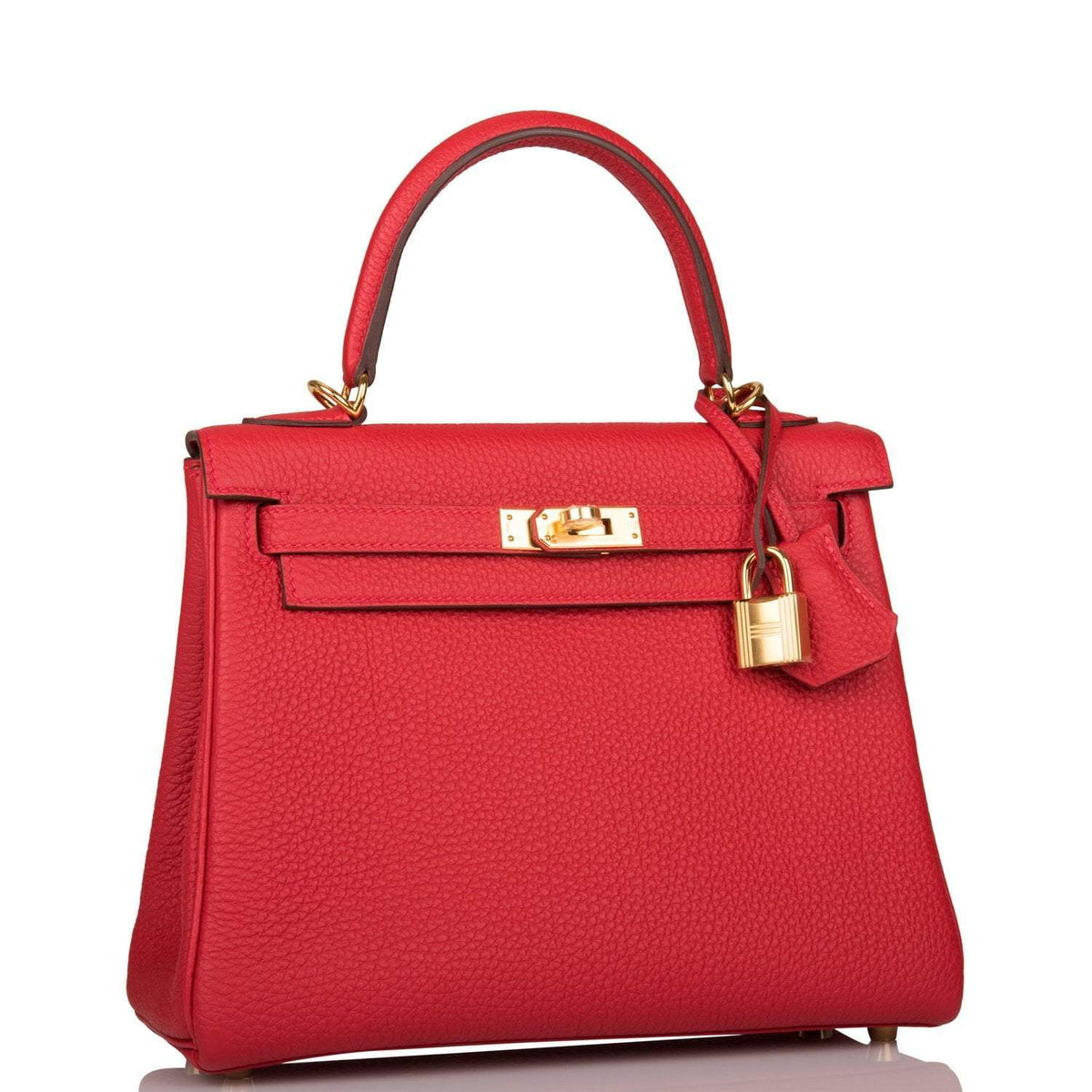Side profile of the Hermes Kelly Retourne 25, highlighting its soft shape