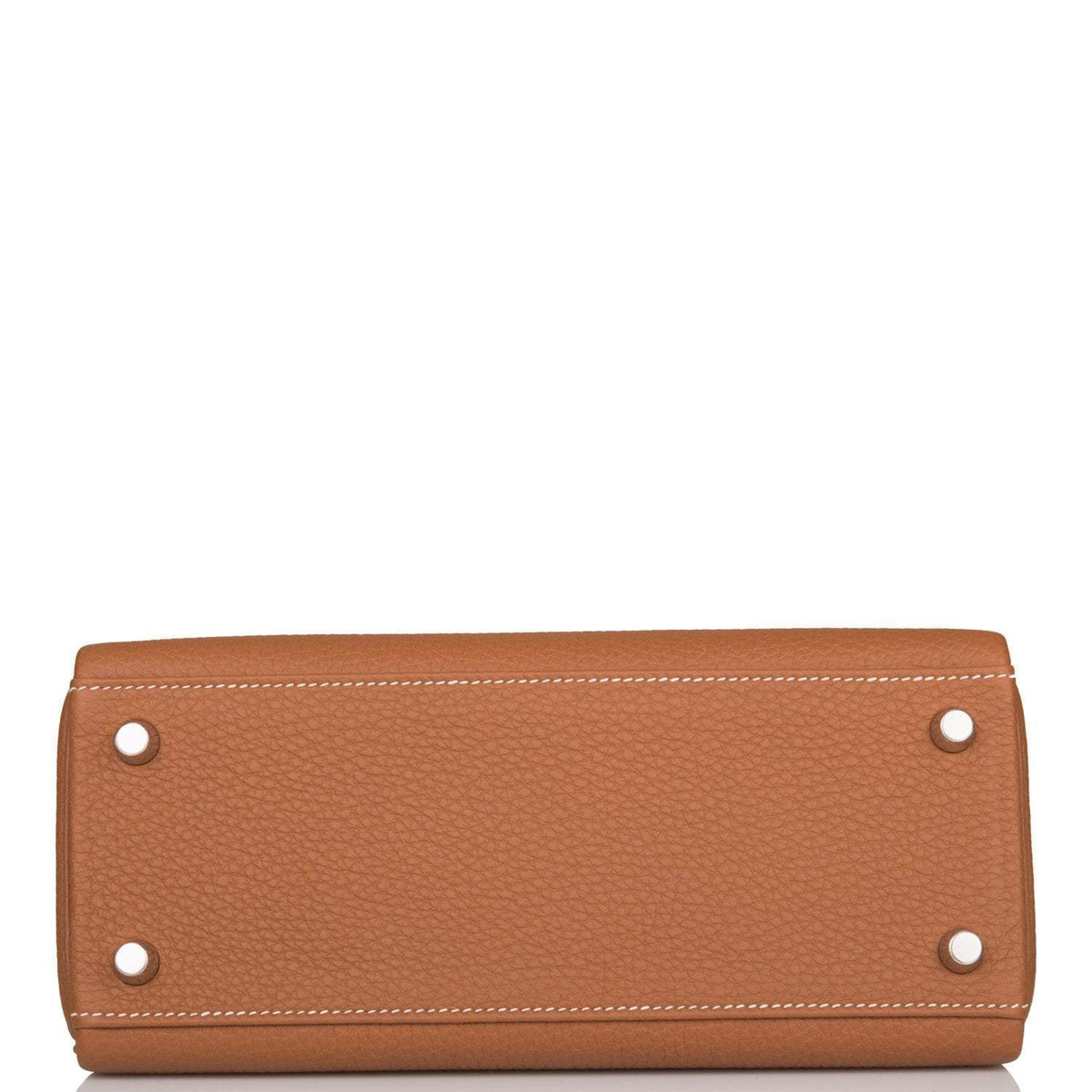 A close-up image of the natural grain texture of the Togo leather