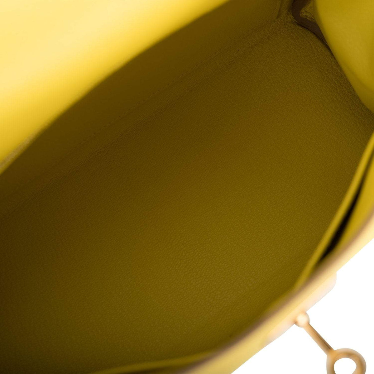 Hermes Kelly Retourne 28 Lime Evercolor Gold Hardware - back view